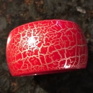 Bracelet red with silver 2-3/4”